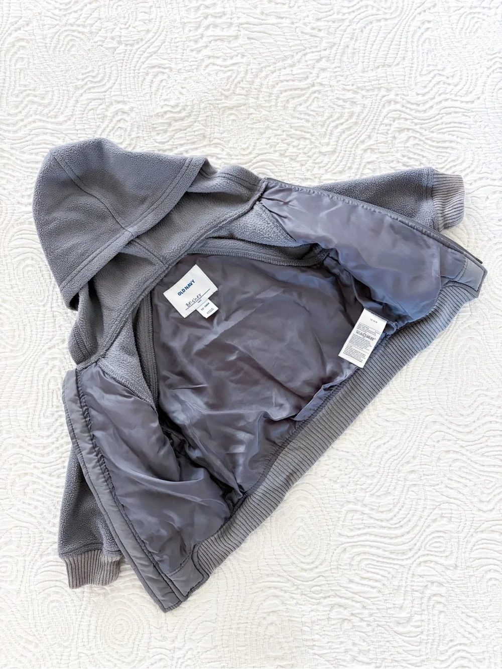 Old Navy Gray Zip-Up Fleece Hoodie